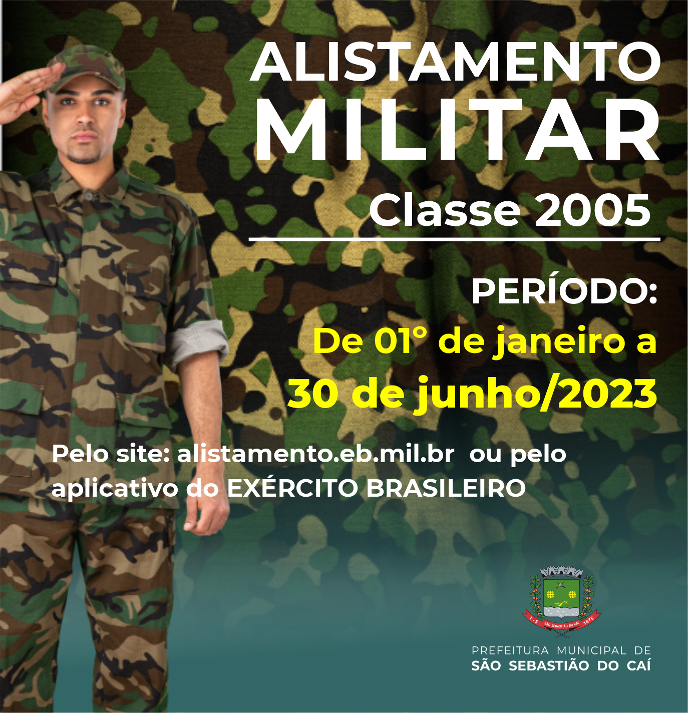 ALISTAMENTO MILITAR – Classe 2005  Prefeitura Municipal de São Sebastião  do Caí